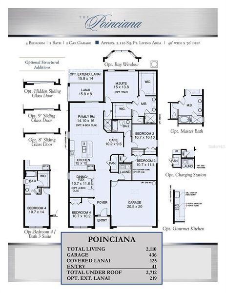 2D floor plan layout of this home in Willowbrook North, Winter Haven, FL (Image 5).