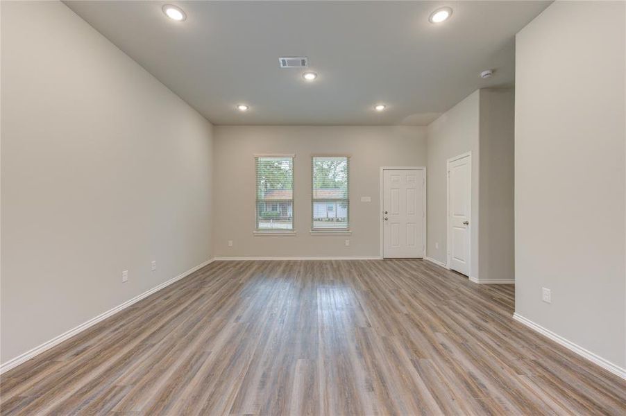 View of your living room from the kitchen