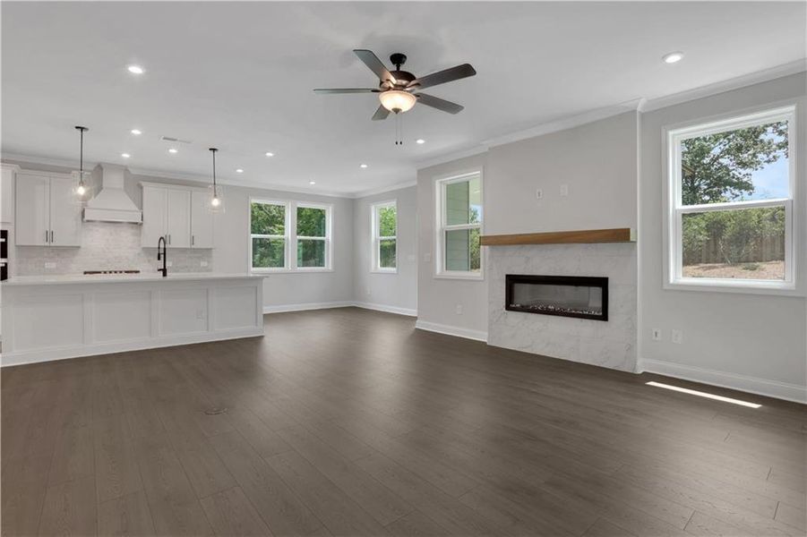 Spacious, unfurnished interior of a new home in The Paddocks at Doc Hughes, Buford (Image 38). Spacious, unfurnished interior of a new home in The Paddocks at Doc Hughes, Buford (Image 38).