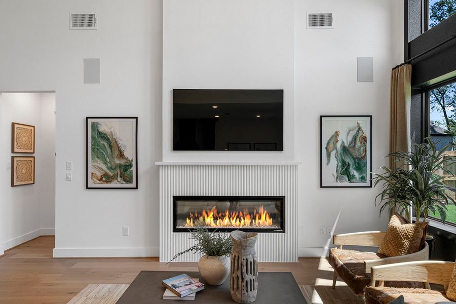 Furnished interior view inside a new home in The Highlands 50', Porter (Image 13).