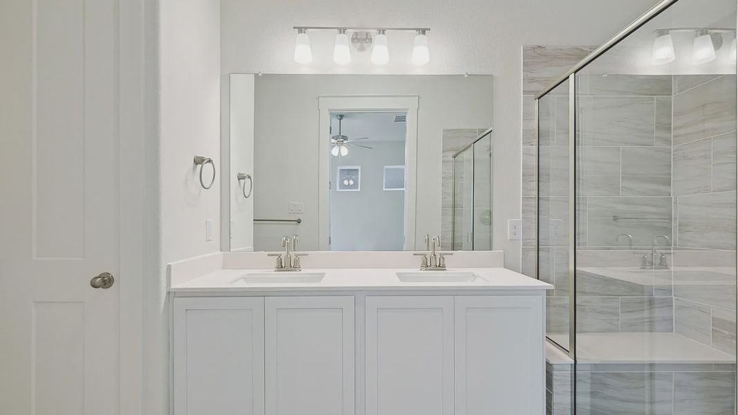 Furnished interior view inside a new home in Collin Creek, Plano (Image 19).