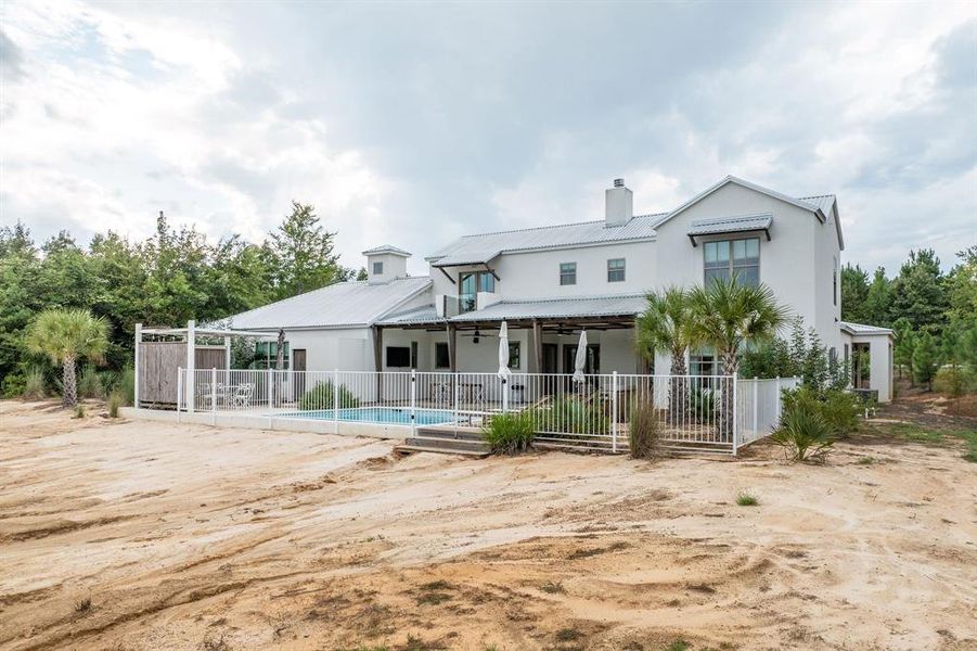 Spare room featuring finished concrete flooring Spare room featuring finished concrete flooring