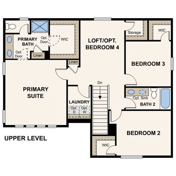 2D floor plan layout for the Ontario | Residence 39205 by Century Communities in The Overlook at Johnstown Farms, Johnstown, CO (Image 7).