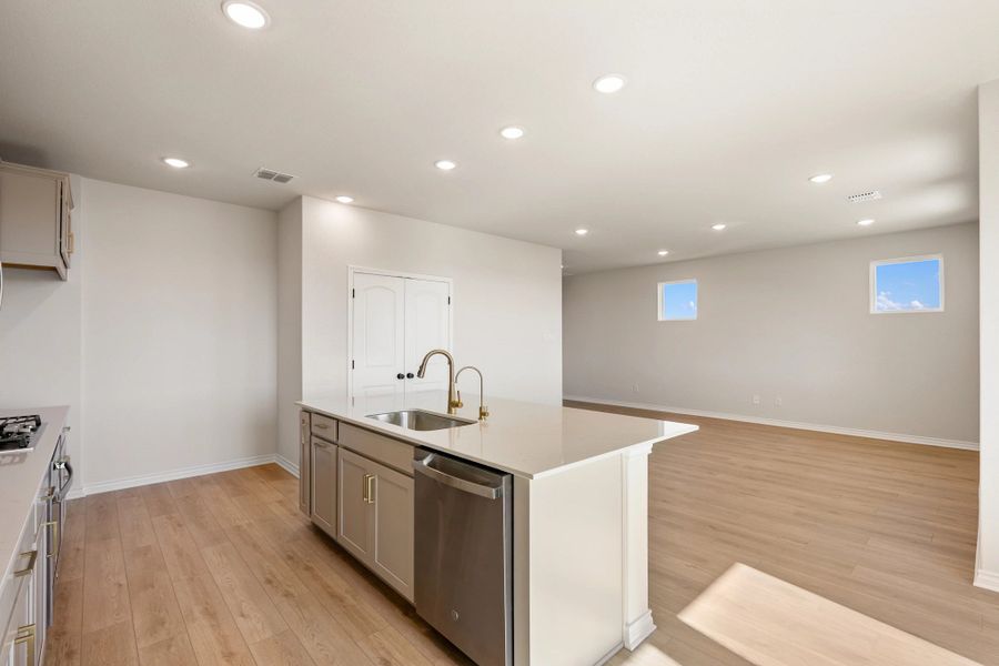 Furnished interior view inside a new home in The Homestead at Lariat, Liberty Hill (Image 9).