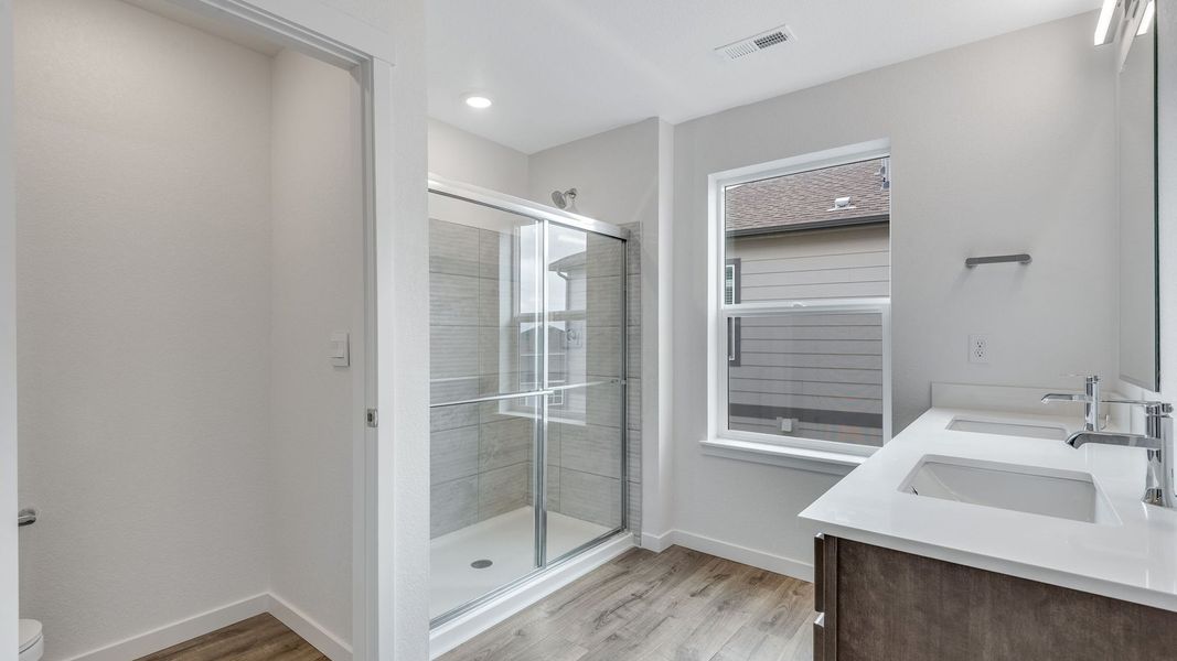 Furnished interior view inside a new home in Trails at Crowfoot, Parker (Image 10). Furnished interior view inside a new home in Trails at Crowfoot, Parker (Image 10).