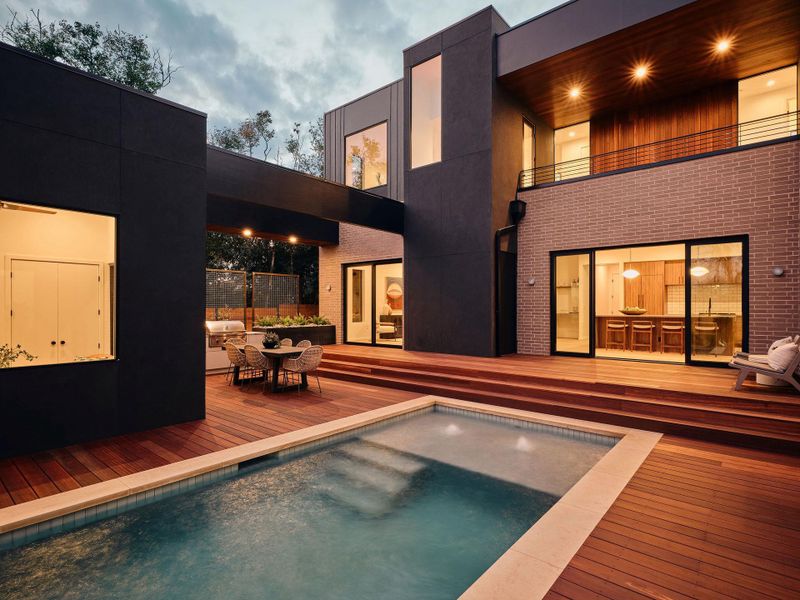 Exterior details and patio area of a home in , Austin (Image 24).