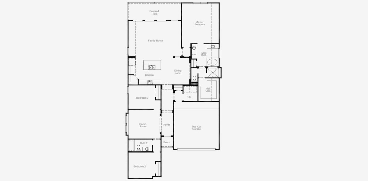 2D floor plan layout for the Concord by Coventry Homes in Ramble, Celina, TX (Image 4).