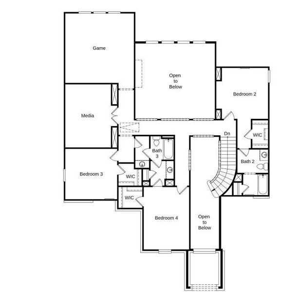 Additional Highlights Include: Study in place of flex, secondary bedroom and full bathroom in place of tandem, drop-in tub and mud set shower at primary bath. Additional Highlights Include: Study in place of flex, secondary bedroom and full bathroom in place of tandem, drop-in tub and mud set shower at primary bath.