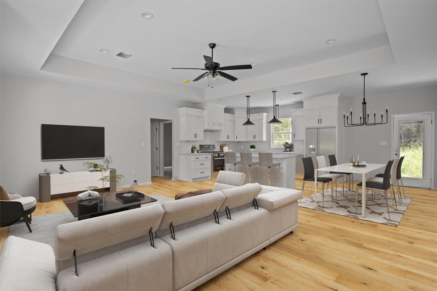 Furnished interior view inside a new home in , Brookeland (Image 4). Furnished interior view inside a new home in , Brookeland (Image 4).