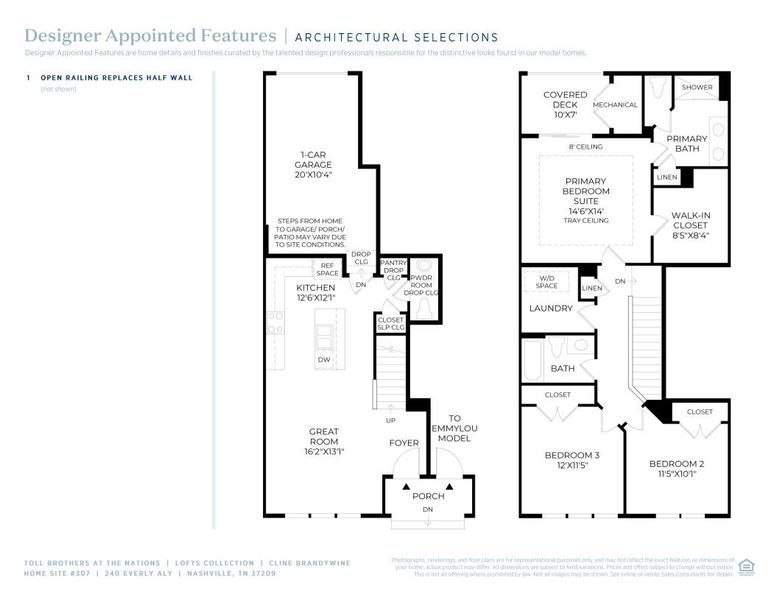 2D floor plan layout of this home in The Nations, Nashville, TN (Image 4).