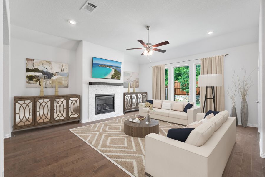 Representative furnished interior of a home built from the Driftwood by Beazer Homes in Lovers Landing, Forney (Image 14).