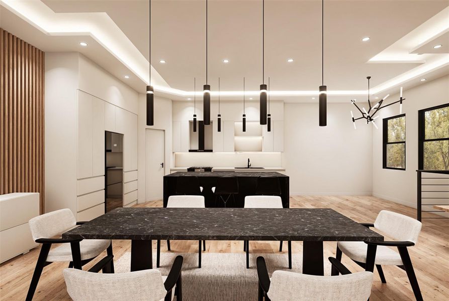 Furnished interior view inside a new home in , Houston (Image 18).