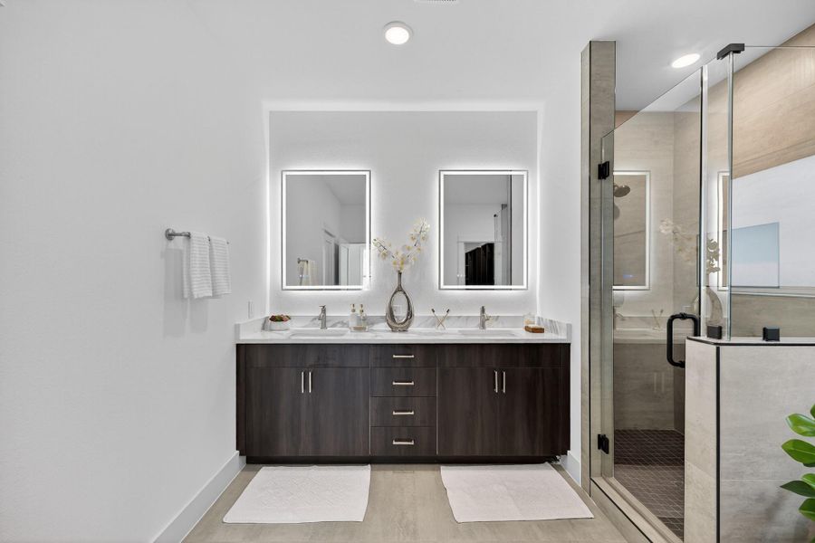 Furnished interior view inside a new home in , Houston (Image 39).