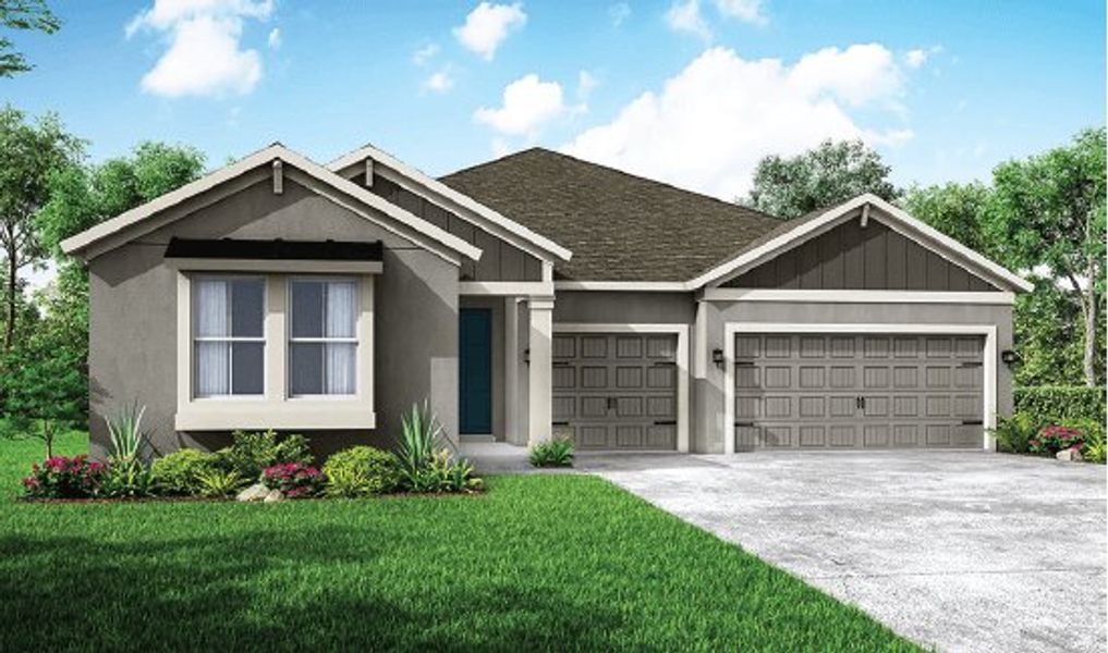 Representative exterior photo of a completed home built from the Captiva by William Ryan Homes in The Sanctuary – Royal Collection, Punta Gorda, FL (Image 1). Representative exterior photo of a completed home built from the Captiva by William Ryan Homes in The Sanctuary – Royal Collection, Punta Gorda, FL (Image 1).