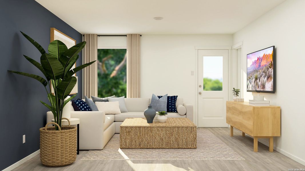 Furnished interior view inside a new home in Tres Laurels, San Antonio (Image 10).