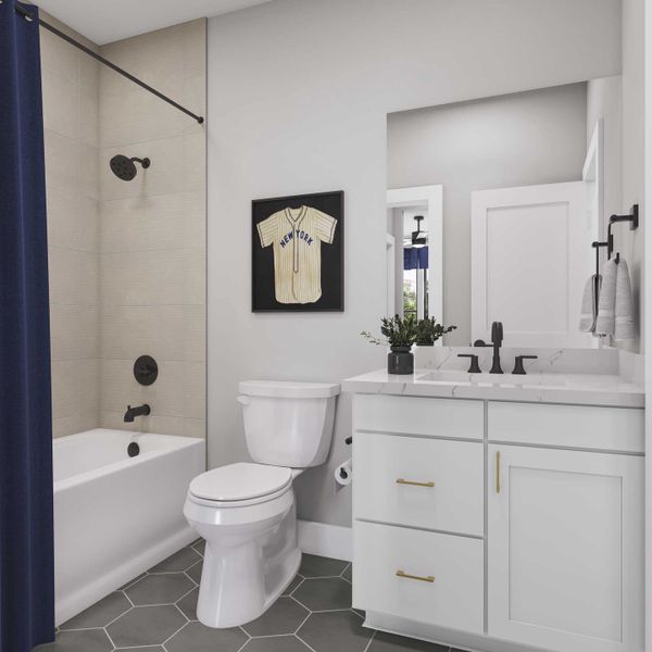 Furnished interior view inside a new home in Harvest Green 75′, Richmond (Image 28).