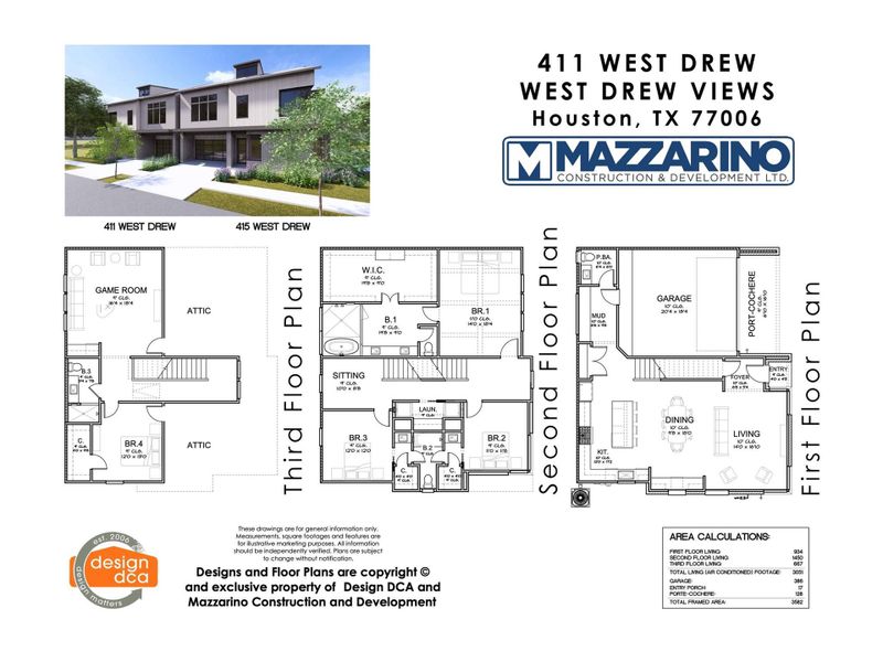 Please be aware that these plans are the property of the architect/builder designer that designed them not DUX Realty, Mazzarino Construction or 411-15 W DREW LLC and are protected from reproduction and sharing under copyright law. These drawing are for general information only. Measurements, square footages and features are for illustrative marketing purposes. All information should be independently verified. Plans are subject to change without notification. Please be aware that these plans are the property of the architect/builder designer that designed them not DUX Realty, Mazzarino Construction or 411-15 W DREW LLC and are protected from reproduction and sharing under copyright law. These drawing are for general information only. Measurements, square footages and features are for illustrative marketing purposes. All information should be independently verified. Plans are subject to change without notification.