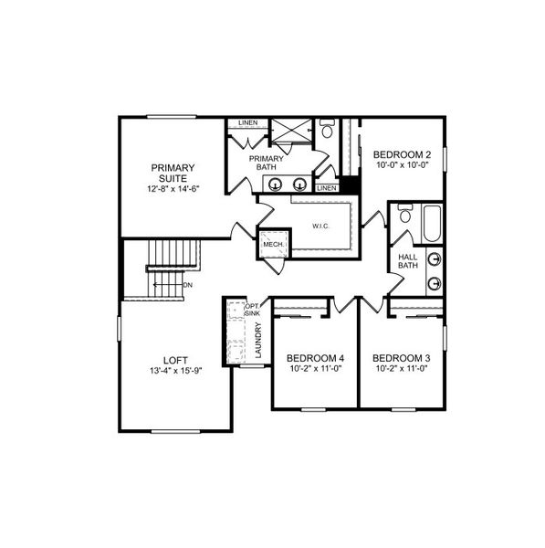2D floor plan layout of this home in Beresford Woods, Deland, FL (Image 3).
