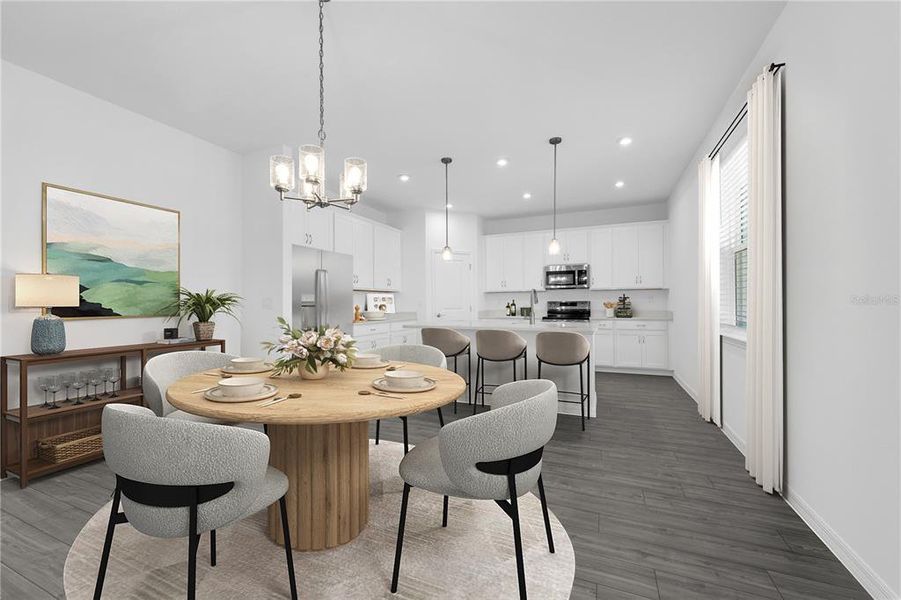 Furnished interior view inside a new home in Hidden Cove, Eustis (Image 6).