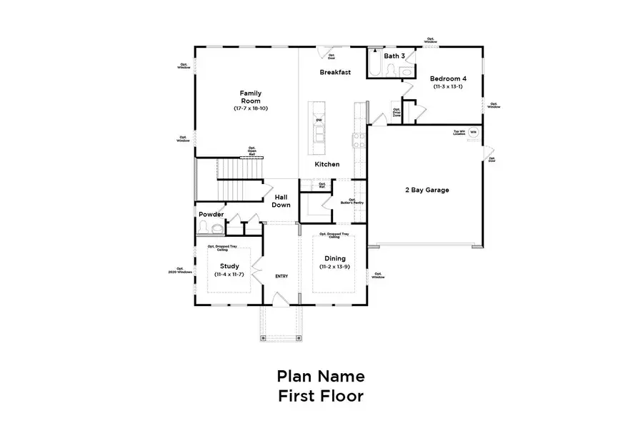 The Norris Plan by DRB Homes in McBride Indian Trail, NC - Floor 1