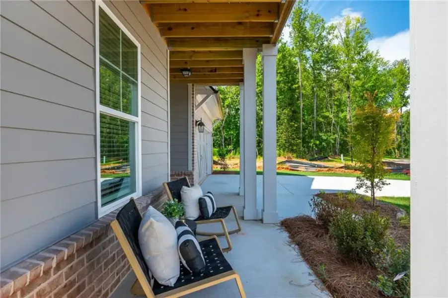 Exterior details and patio area of a home in , Flowery Branch (Image 33).