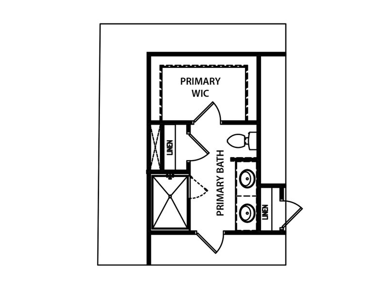 2D floor plan layout for the The Melrose II by My Home Communities in Red Bird Manor, Jefferson, GA (Image 5).