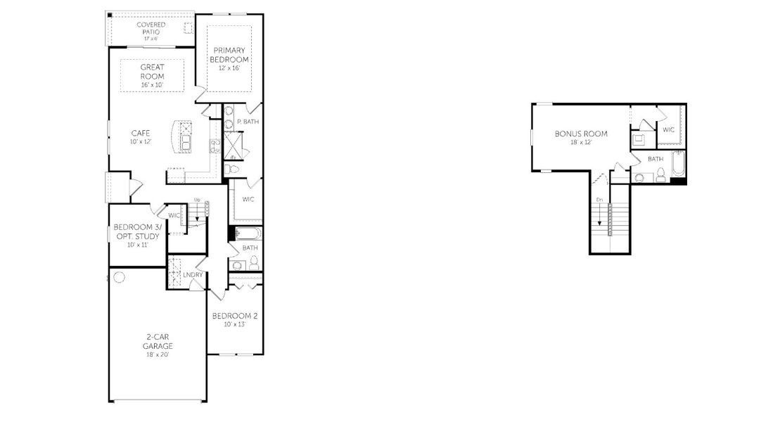 2D floor plan layout of this home in Seminole Trace, Palm Coast, FL (Image 3).