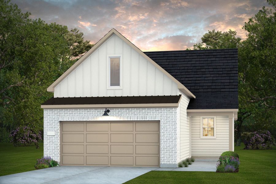 Representative exterior photo of a completed home built from the Alpine by Del Webb in Del Webb Austin at Lost Pines, Bastrop, TX (Image 21).