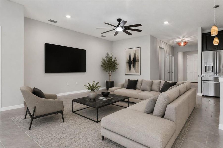 Furnished interior view inside a new home in Epperson, Wesley Chapel (Image 7). Furnished interior view inside a new home in Epperson, Wesley Chapel (Image 7).