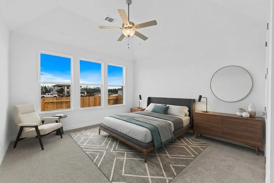 Furnished interior view inside a new home in The Colony - 50', Bastrop (Image 10).