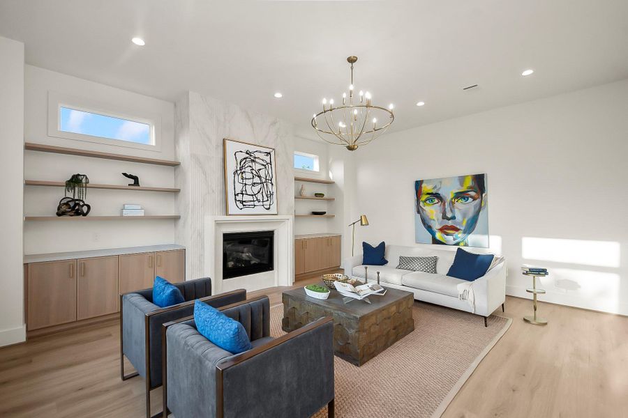 Furnished interior view inside a new home in , Houston (Image 12).