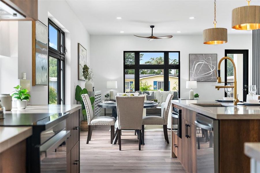 Furnished interior view inside a new home in , St. Petersburg (Image 16).