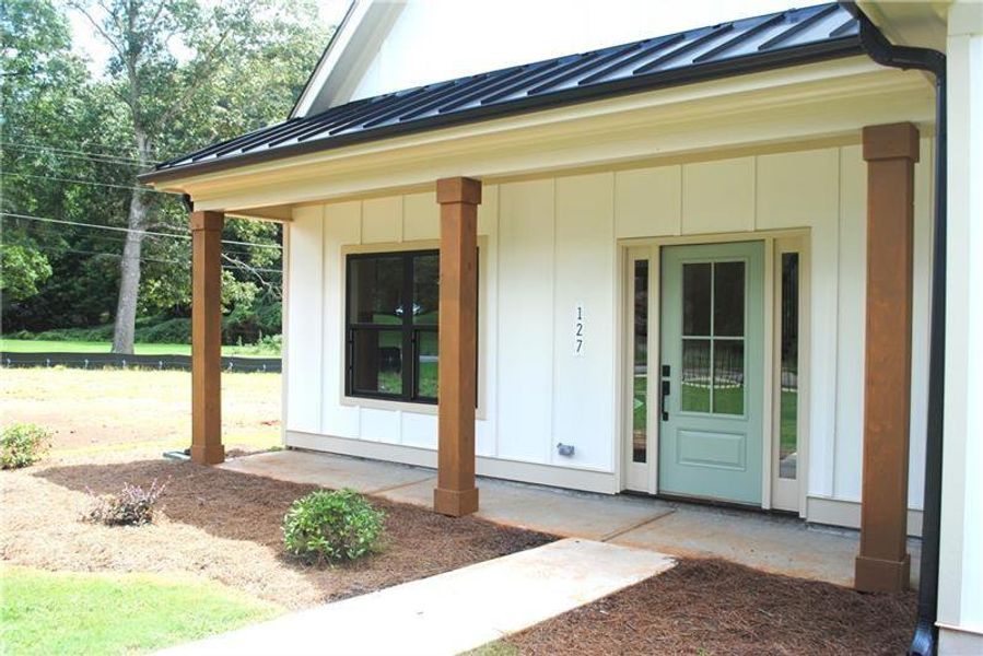 Exterior details and patio area of a home in Ferguson Corners, Emerson (Image 21).