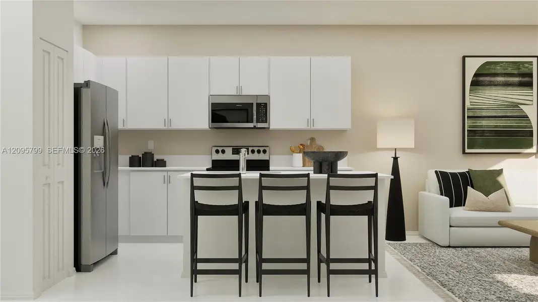 Furnished interior view inside a new home in Pineland Crest, Miami (Image 10).