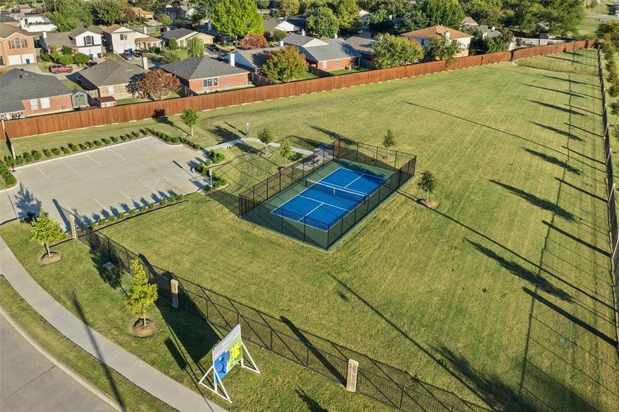 Community dog park and pickleball court