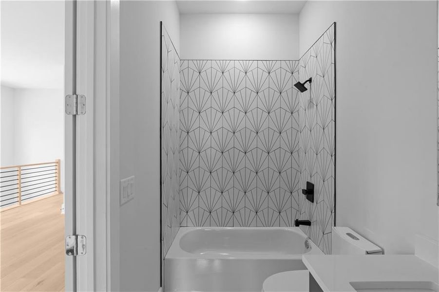 Furnished interior view inside a new home in , Atlanta (Image 53).