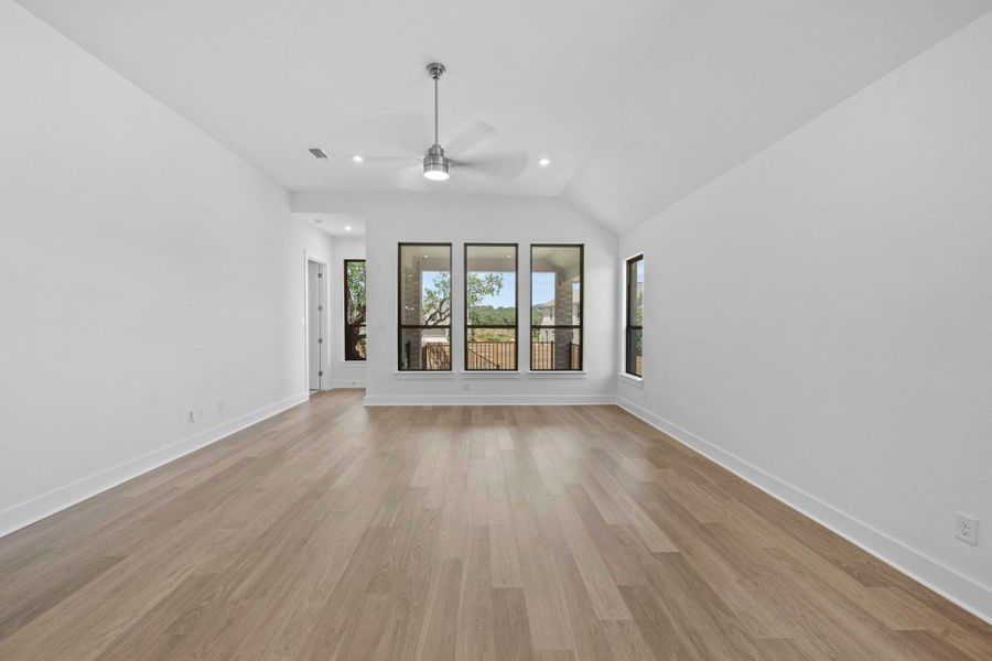 Family Room with elevated ceiling Family Room with elevated ceiling