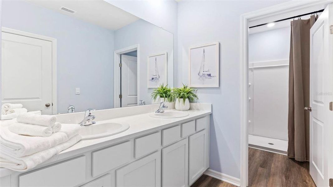 Furnished interior view inside a new home in Oasis at Longwood Run, Sarasota (Image 16).