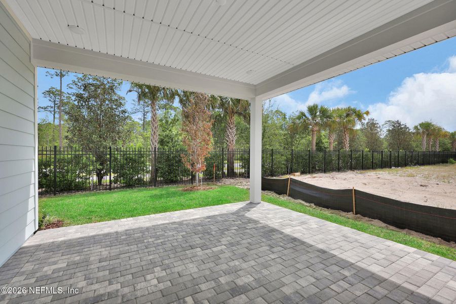 Exterior details and patio area of a home in Seabrook Village at Seabrook, Nocatee (Image 32).