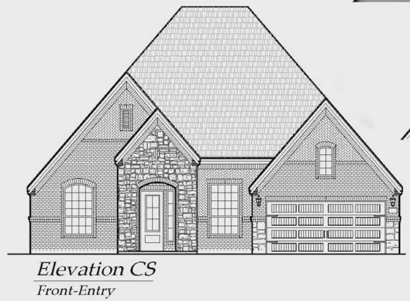 Exterior rendering of this home design in Lakeview Heights, Azle, TX (Image 25).