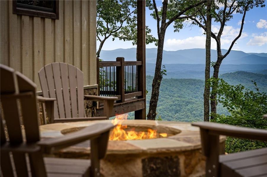 Exterior details and patio area of a home in , Ellijay (Image 29).