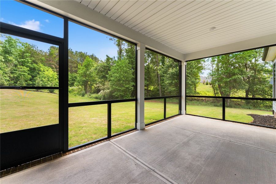 Enjoy nature's splendor from this comfortable scre