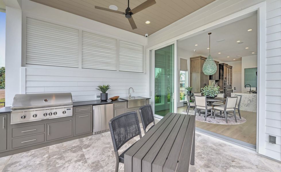Exterior details and patio area of a home in EverRange, Jacksonville (Image 25).