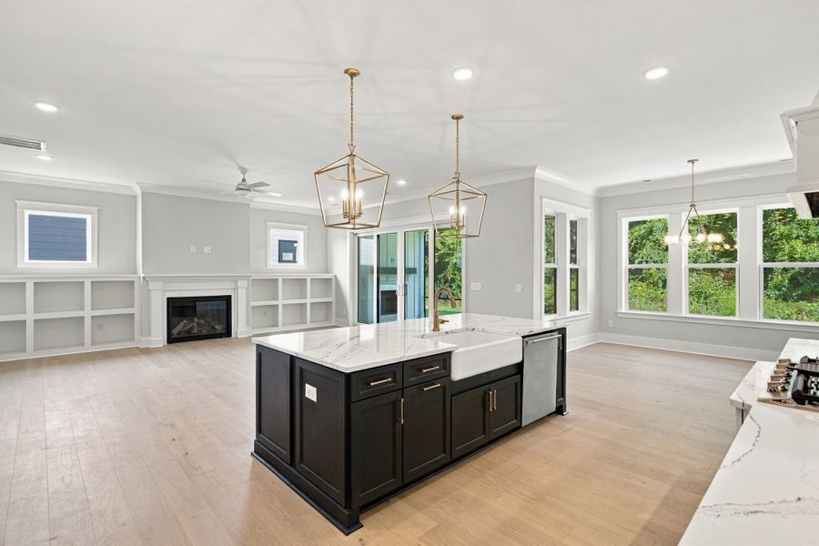 Representative furnished interior of a home built from the The Emerson by RobuckHomes in Stonehenge, Raleigh (Image 128).