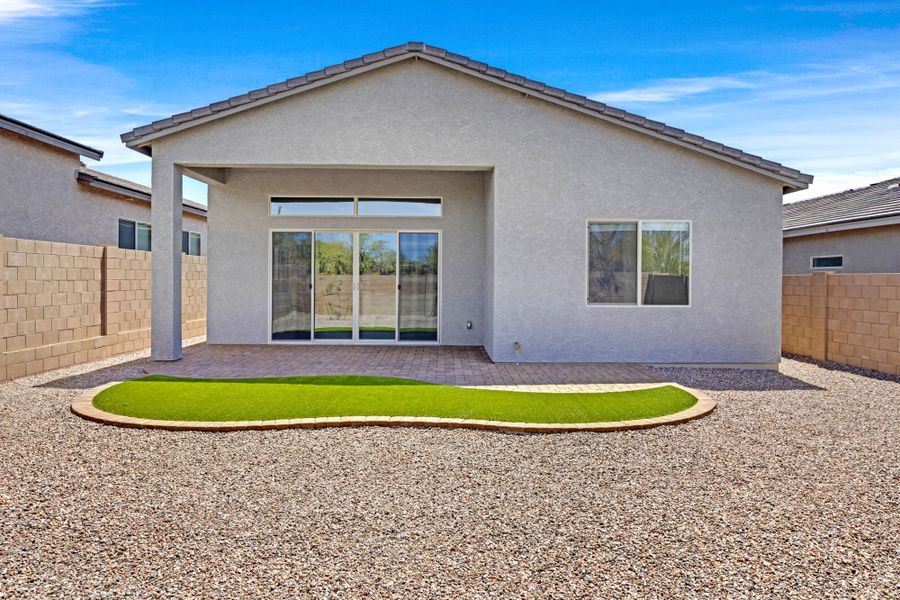 Exterior details and patio area of a home in Saguaro Reserve II, Marana (Image 2).