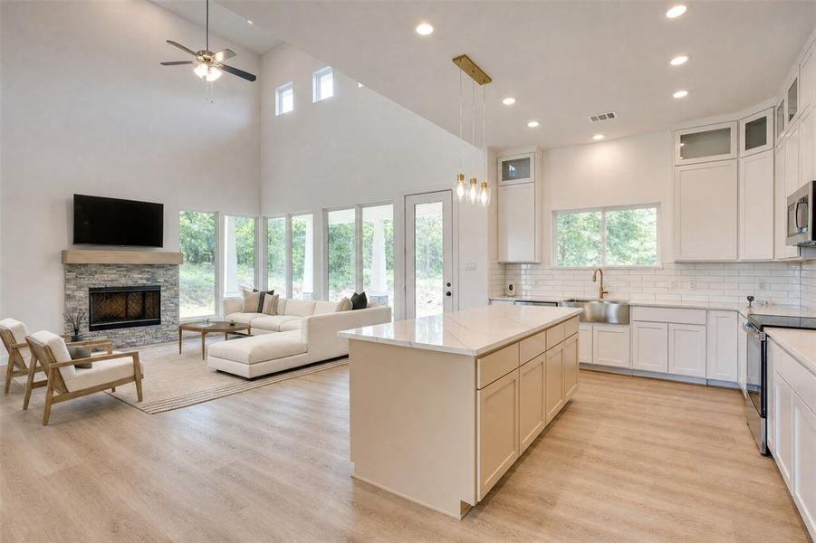 Furnished interior view inside a new home in , Sunset (Image 12).