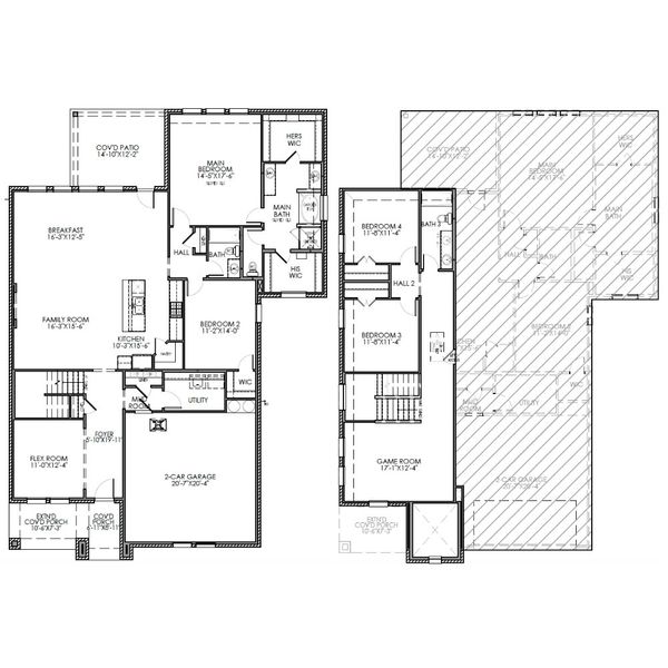 2D floor plan layout for the The Monticello by Lillian Custom Homes in Ten Mile Creek, DeSoto, TX (Image 5). 2D floor plan layout for the The Monticello by Lillian Custom Homes in Ten Mile Creek, DeSoto, TX (Image 5).