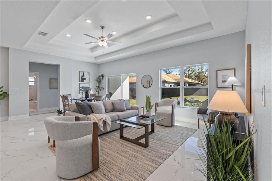 Furnished interior view inside a new home in , Tampa (Image 36).