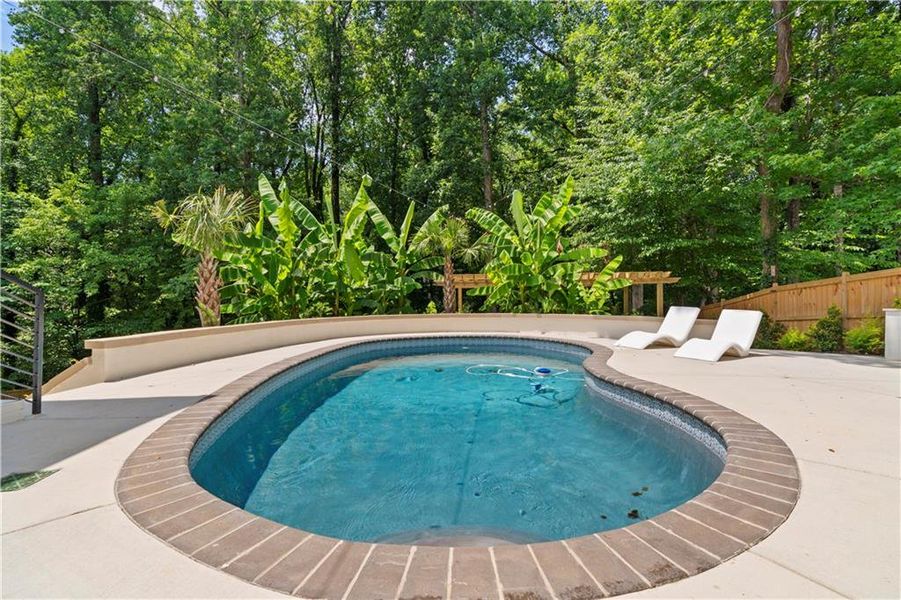Exterior details and patio area of a home in , Atlanta (Image 3). Exterior details and patio area of a home in , Atlanta (Image 3).