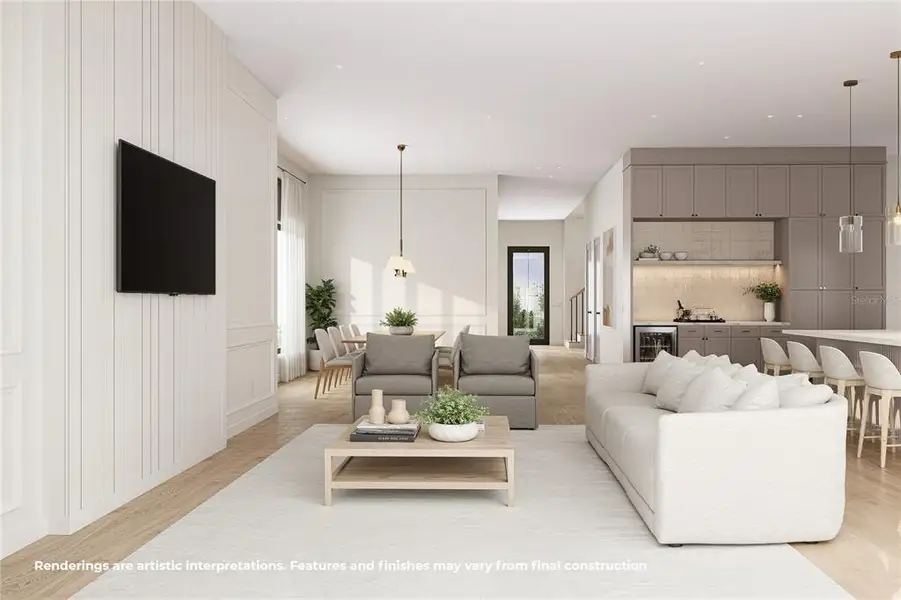 Furnished interior view inside a new home in , Orlando (Image 6).